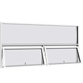 Fixní okno/výklopné okno s horním vedením